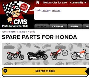 Honda dirt bike parts Europe