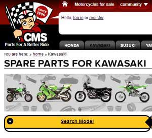 Kawasaki dirt bike parts Europe