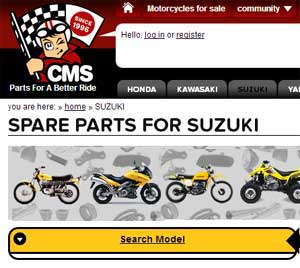 suzuki dirt bike parts Europe