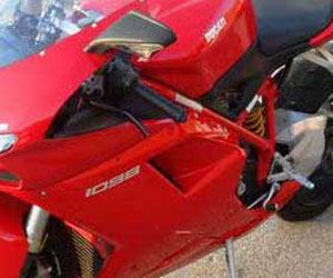 parts for a Ducati street bike