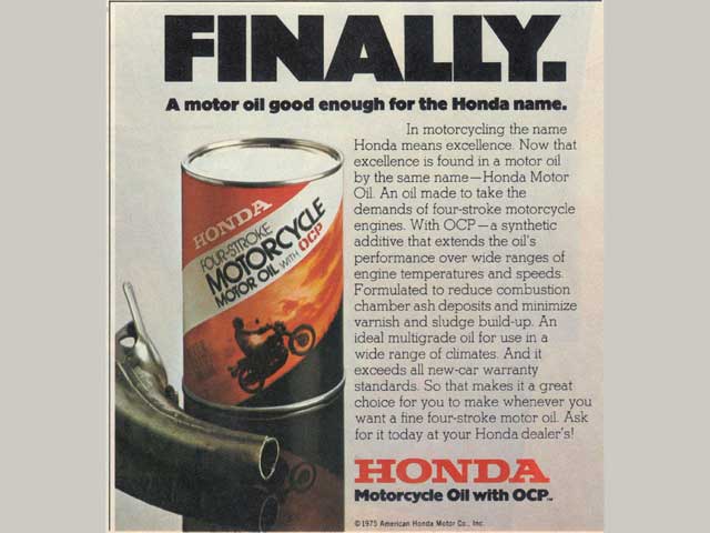 Honda motorcycle oil