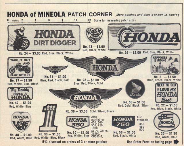 old Honda patches